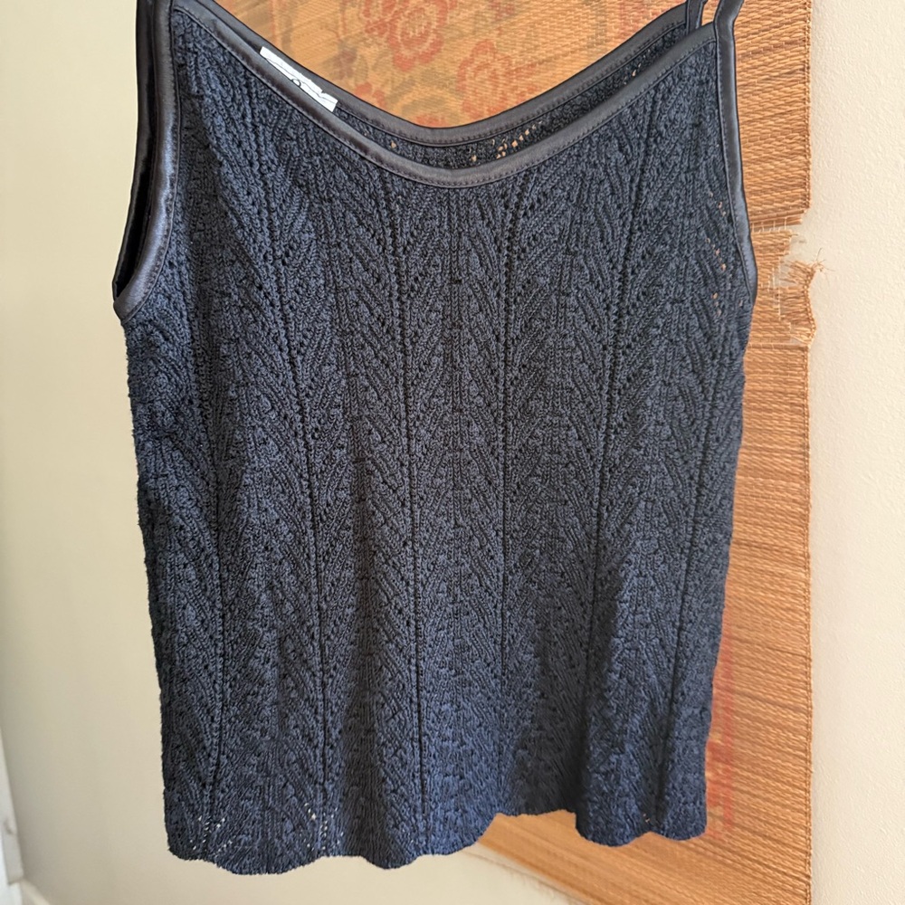 Vintage Black Knit Cami Top - Picture 4 of 5